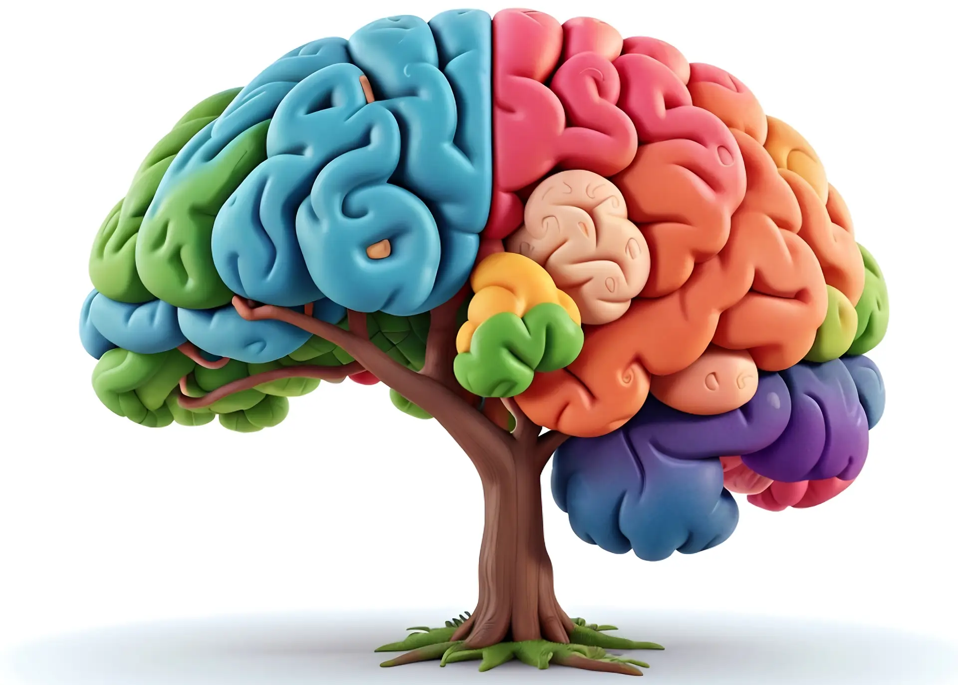 Colorful Brain-Shaped Tree Illustrating A Brain-Based Approach To Understanding Avoidance Behaviors